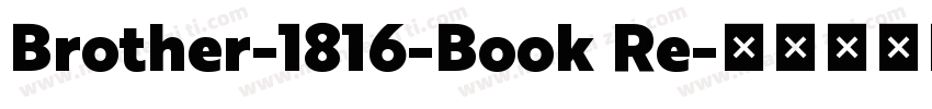 Brother-1816-Book Re字体转换